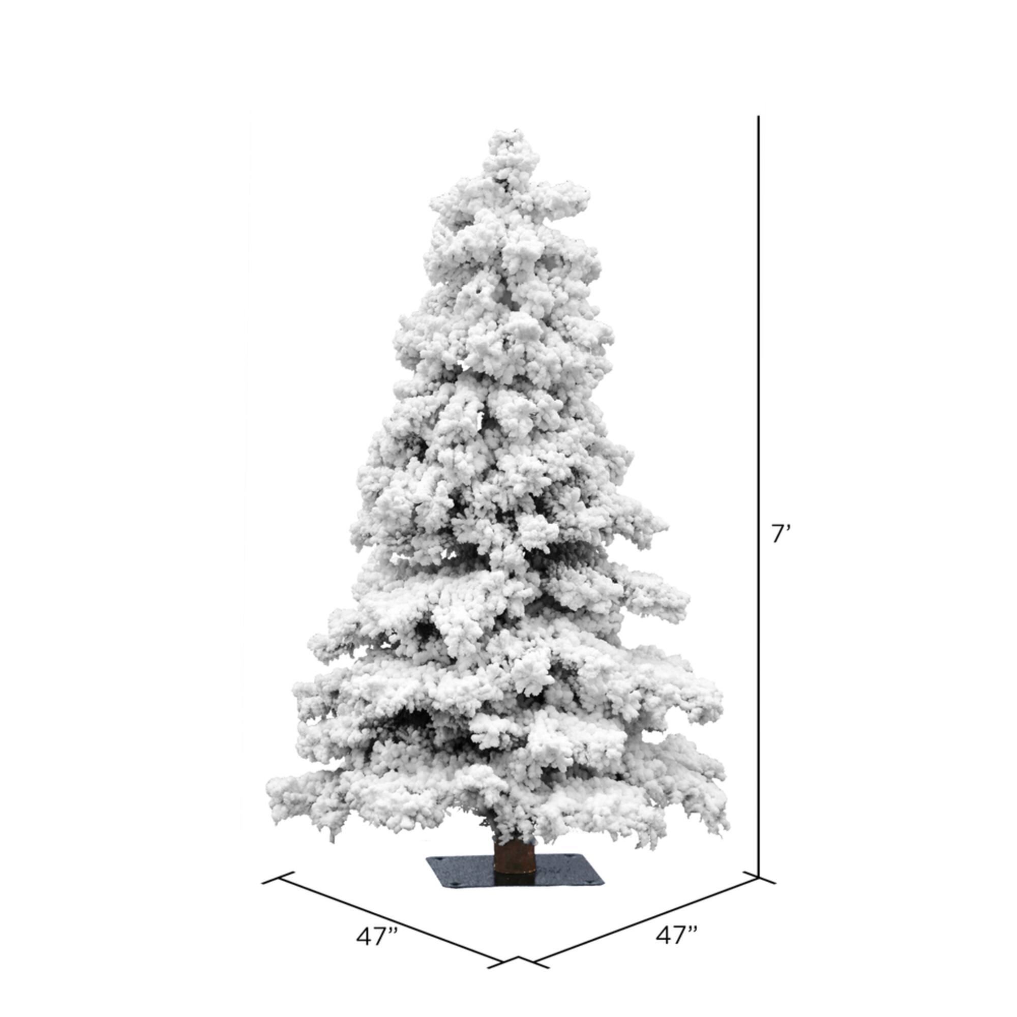 7ft. Unlit Flocked Spruce Artificial Christmas Tree